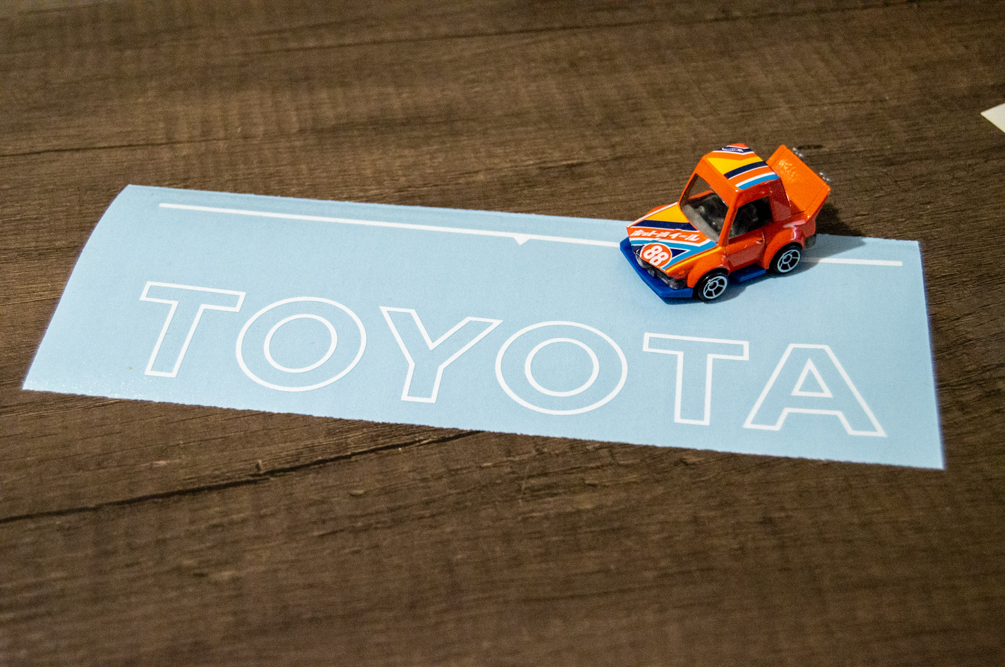 AW11 "Toyota" MR2 Front Bumper Decal - Image 2