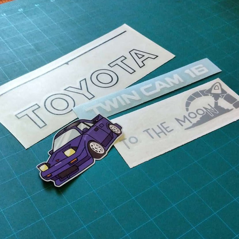 AW11 "Toyota" MR2 Front Bumper Decal - Image 5