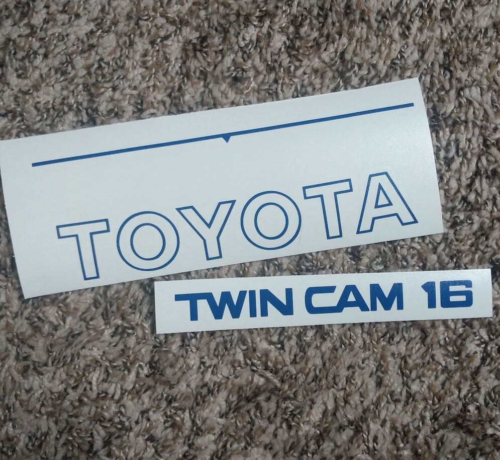 AW11 "Toyota" MR2 Front Bumper Decal - Image 6