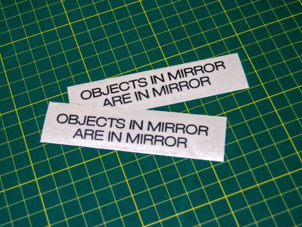 Objects in mirror