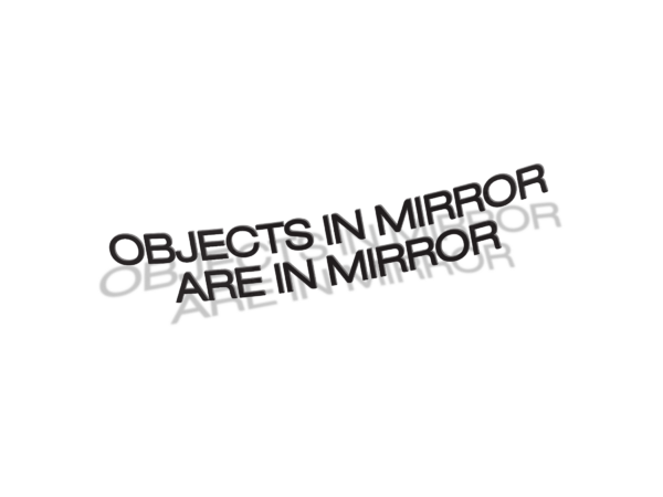 Objects in mirror