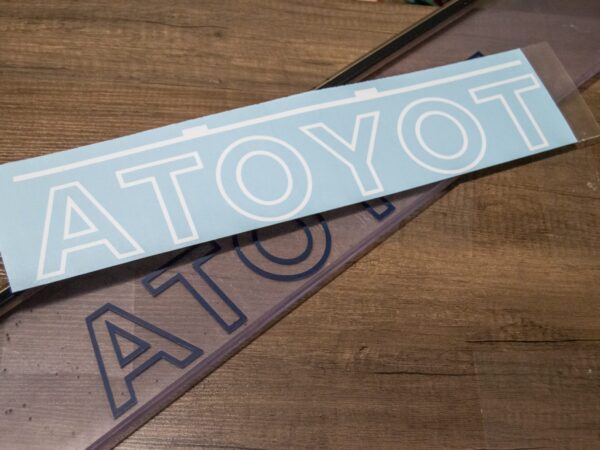 AW11 "Toyota" Rear Visor Decal