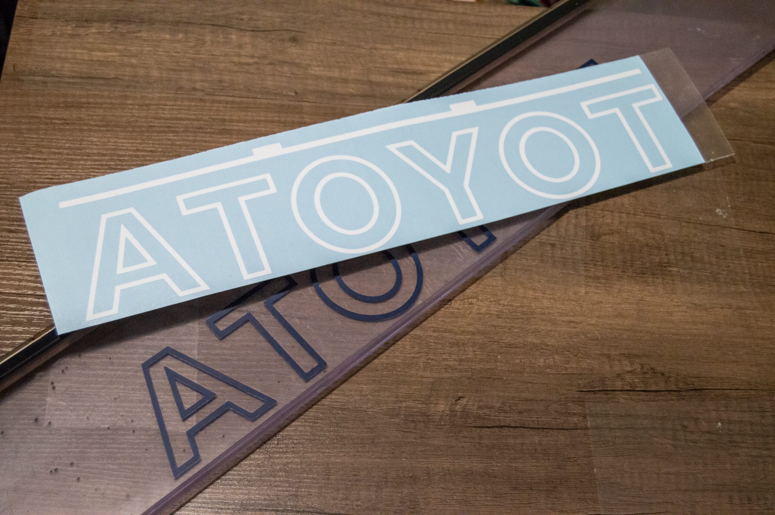 AW11 "Toyota" Rear Visor Decal