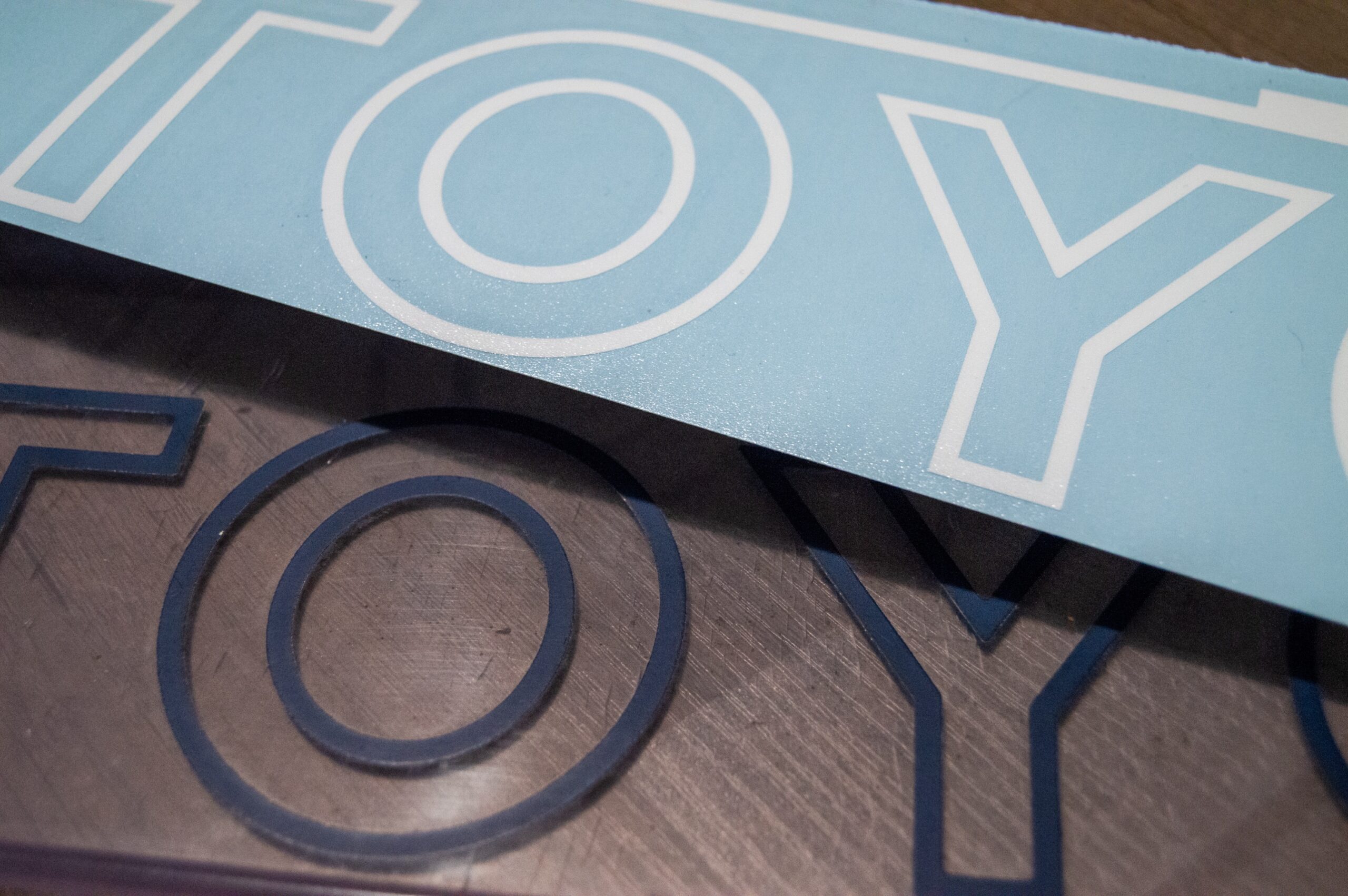 AW11 "Toyota" Rear Visor Decal - Image 3