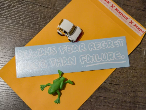 Always Fear Regret More Than Failure