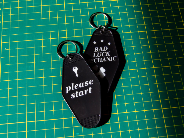 Bad Luck Mechanic Hotel Tag