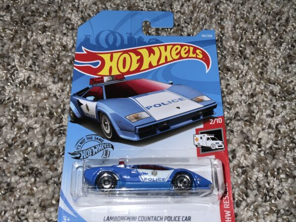 Lamborghini Countach Police Car "HW Rescue" 2/10 Hot Wheels